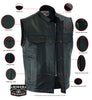 Gunslinger Leather Biker Vest
