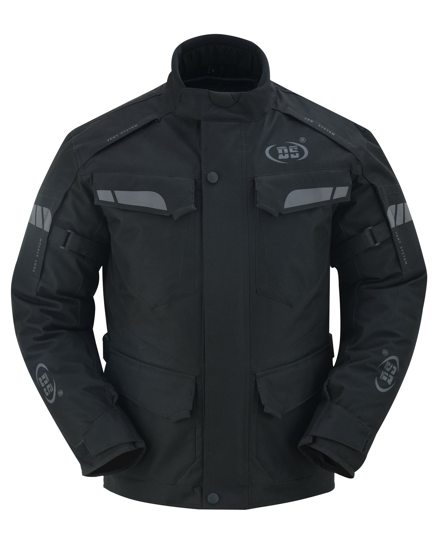 DS4615 Advance Touring Textile Motorcycle Jacket for Men – Black