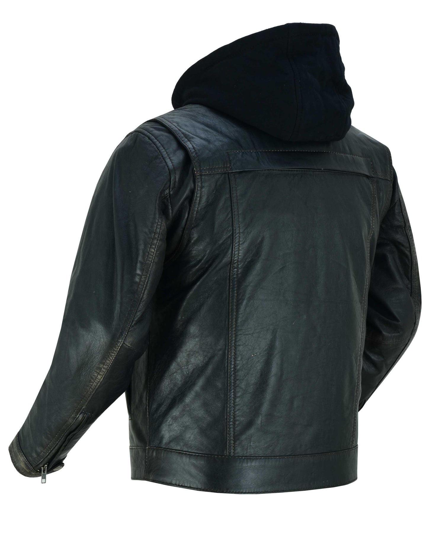 RC782 Men's Lightweight Drum Dyed Distressed Naked Lambskin Jacket