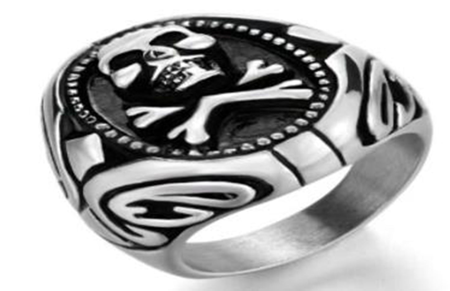 R195 Stainless Steel Poison Ivy Biker Ring