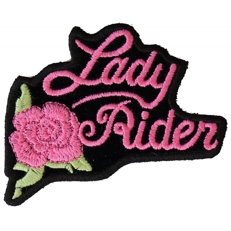 Pink Biker Angel on Motorcycle Patch, Biker Vest Patches, Sew or Iron on Patch