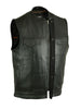 DS181A Concealed Snap Closure, Milled Cowhide, Without Collar & Hidden Zipper