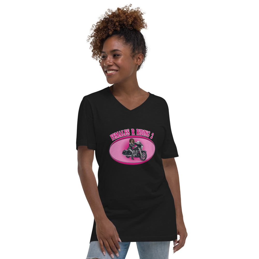 Females R Riding 2 Unisex Short Sleeve V-Neck T-Shirt
