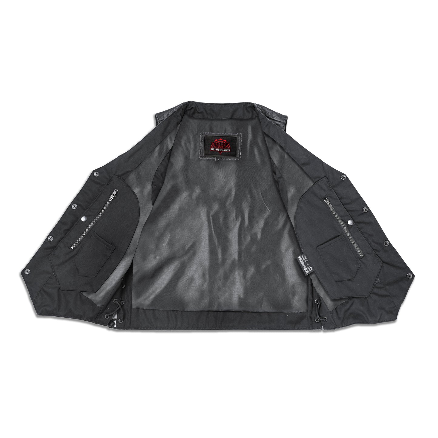 Men's Line Ranger Multi-Pocket Motorcycle Vest - Black