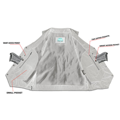 Men's Line Ranger Multi-Pocket Motorcycle Vest - Black