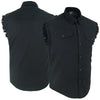 DM6001 Men’s Black Lightweight Sleeveless Denim Shirt