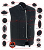 DS909 Men's Modern Utility Style Canvas Vest