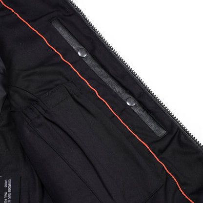 Men's Black Leather SWAT Style Motorcycle Vest