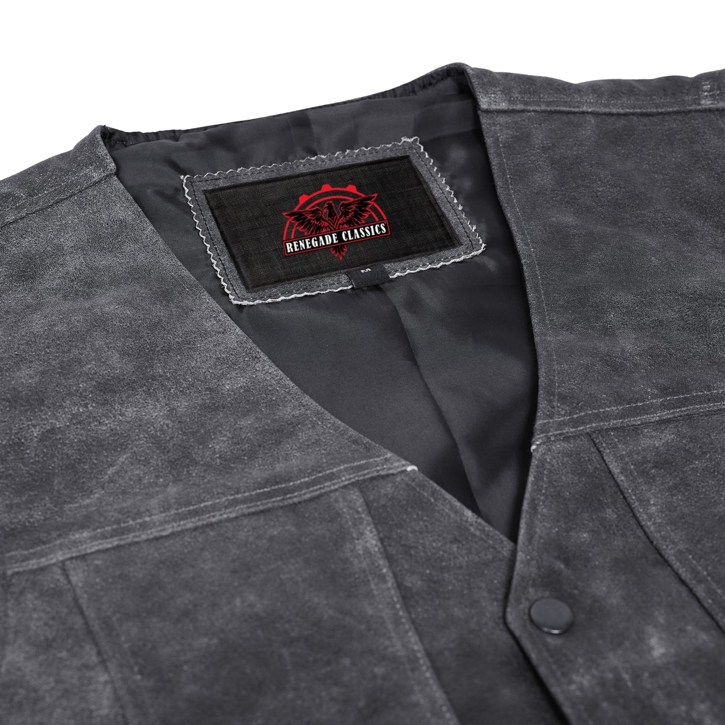 Men's Gray Single Back Panel Smart Access Pockets Vest
