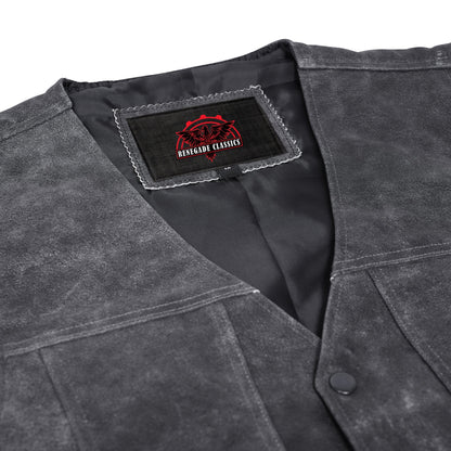 Men's Gray Single Back Panel Smart Access Pockets Vest