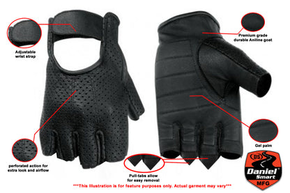 Perforated Fingerless Glove