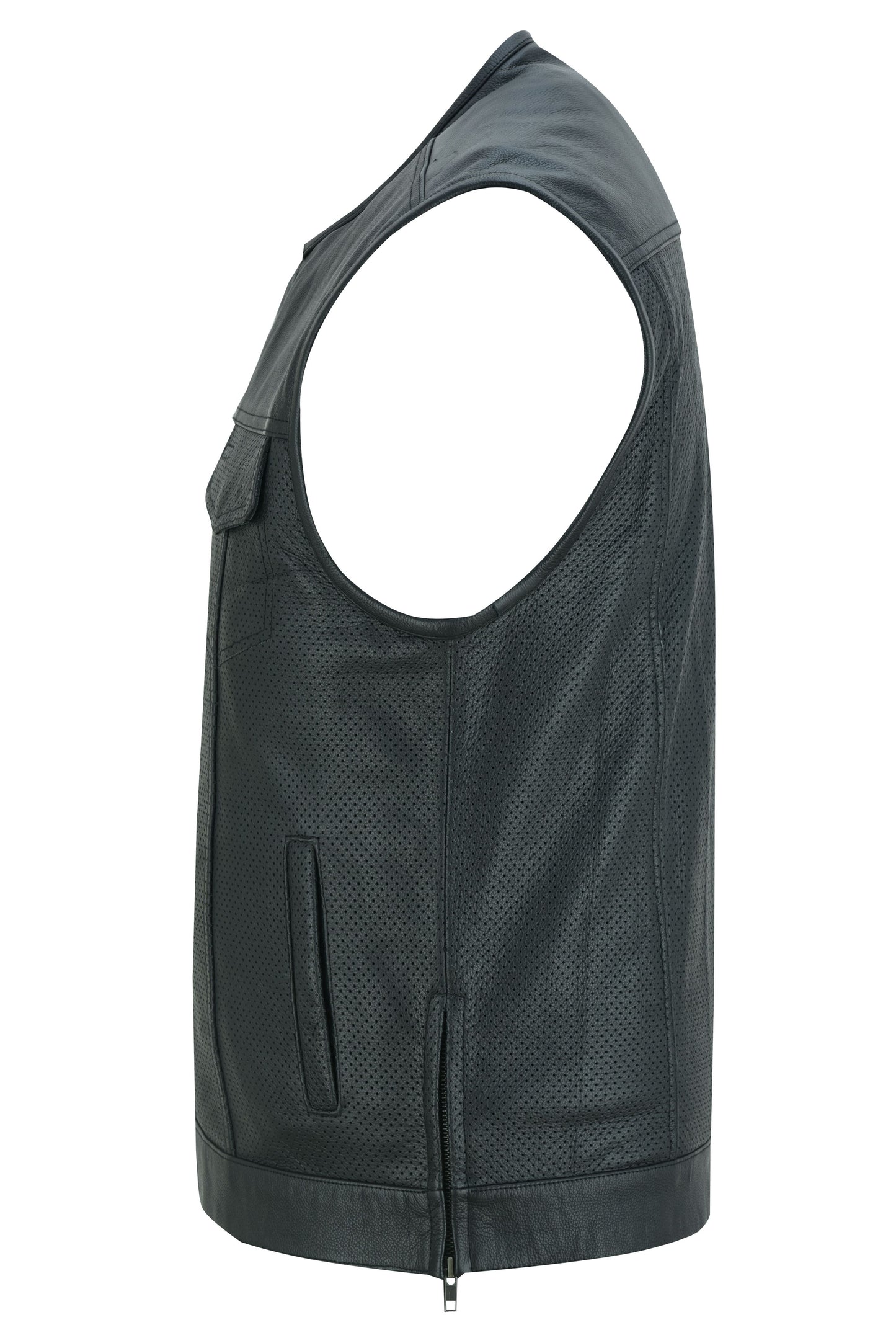 Men's Premium Perforated Single Back Panel Concealment Vest W/O