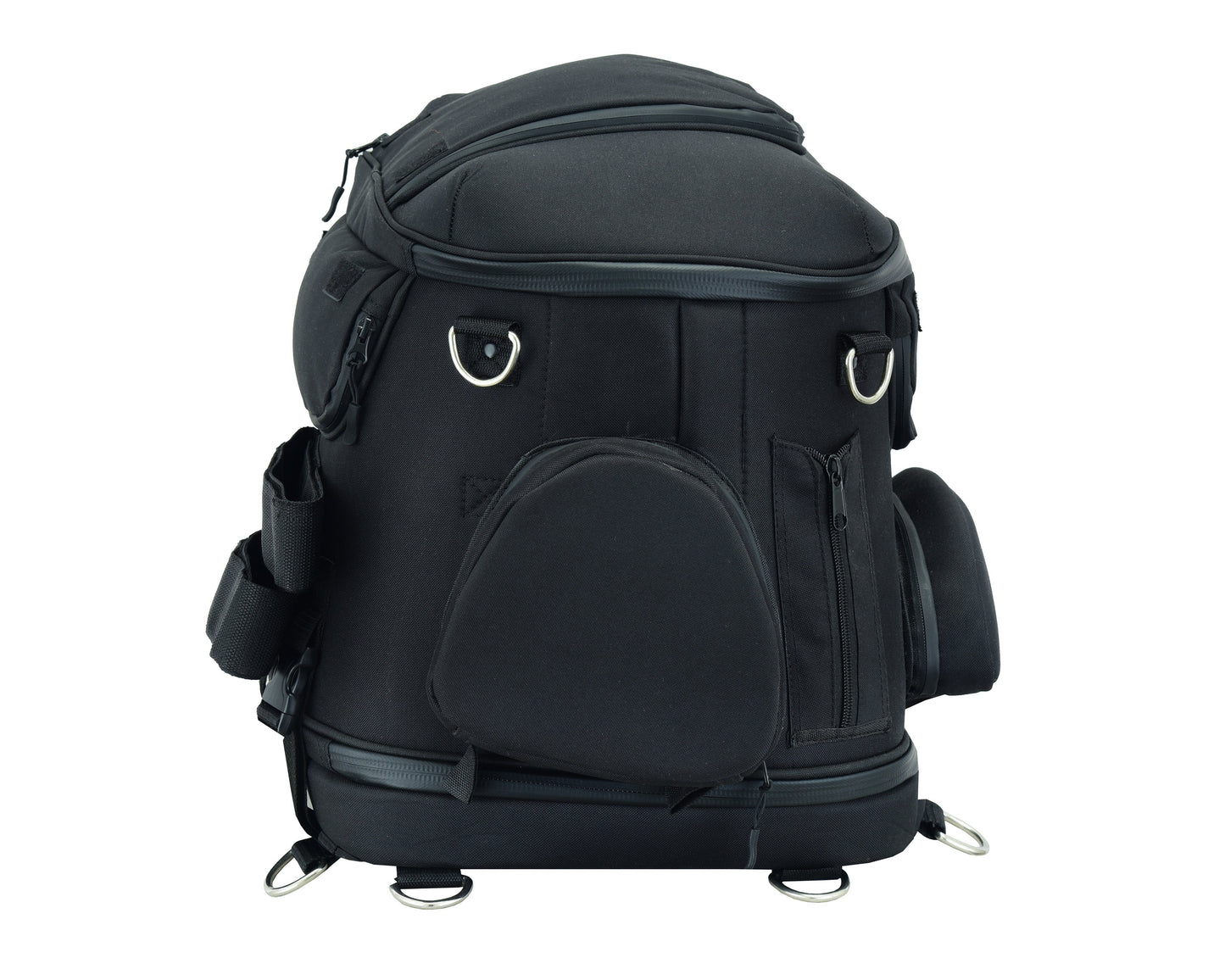 Renegade Classics Black Heavy Duty Textile Motorcycle Pet Carrier Si