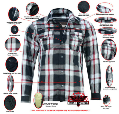 Alpha Check - White & Red Black
