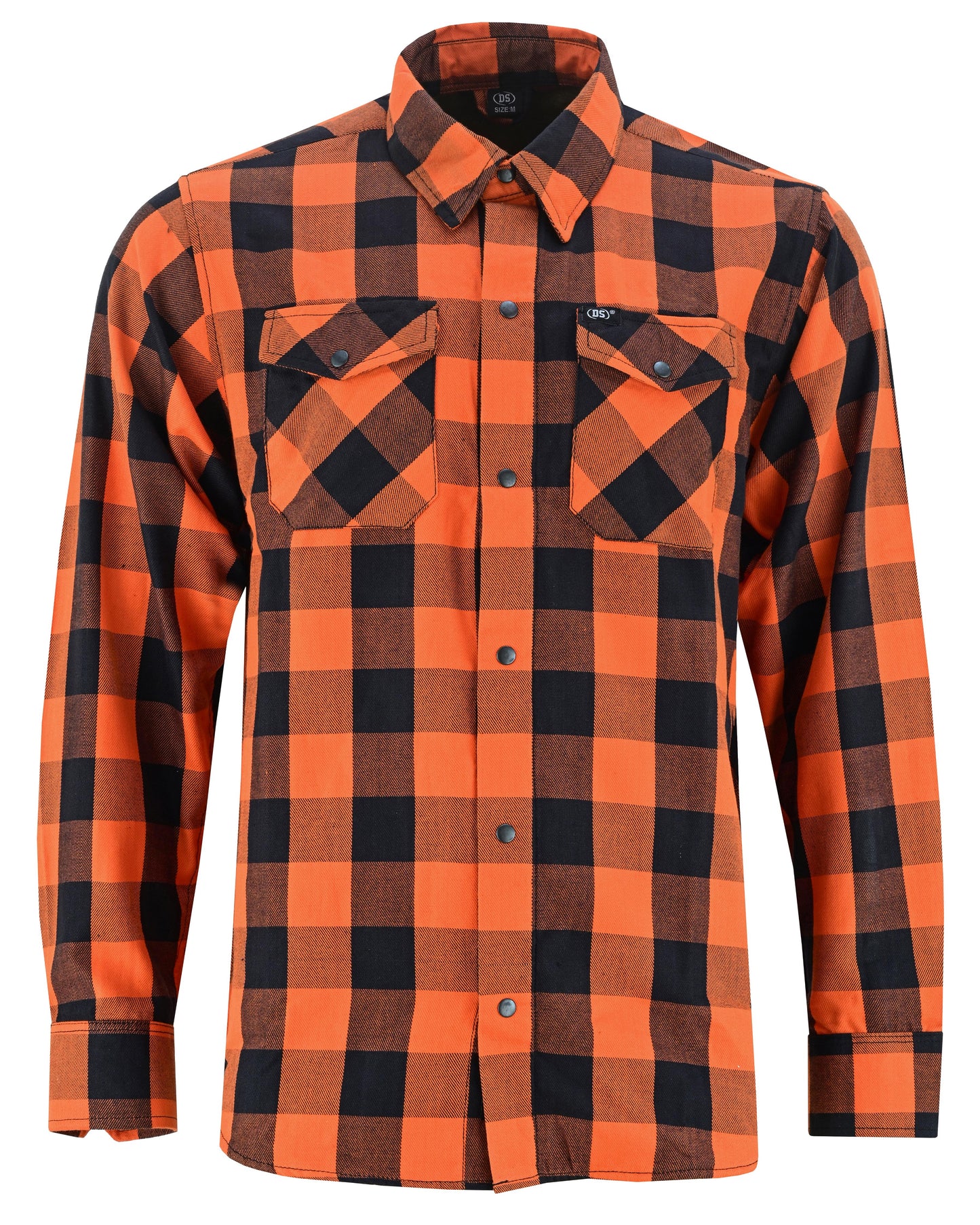 Flannel Shirt - Orange and Black