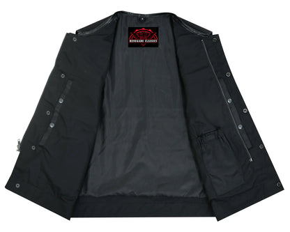 Concealed Snap Closure, Textile Material, W/O Collar & Hidden Z