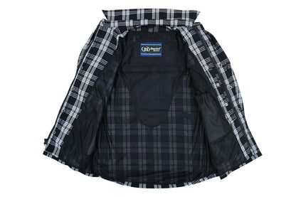 Checkered Champ Men’s Black and White Armored Flannel Shirt