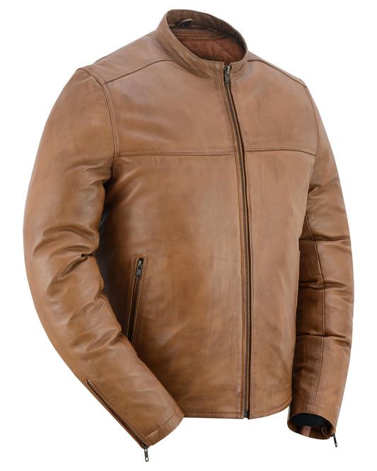 Rustic Stunner Men’s Brown Fashion Leather Jacket