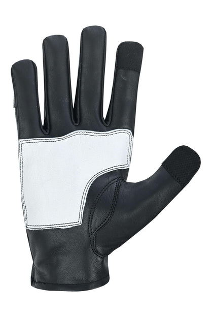 Zaurik - Leather Skeleton Gloves For Men