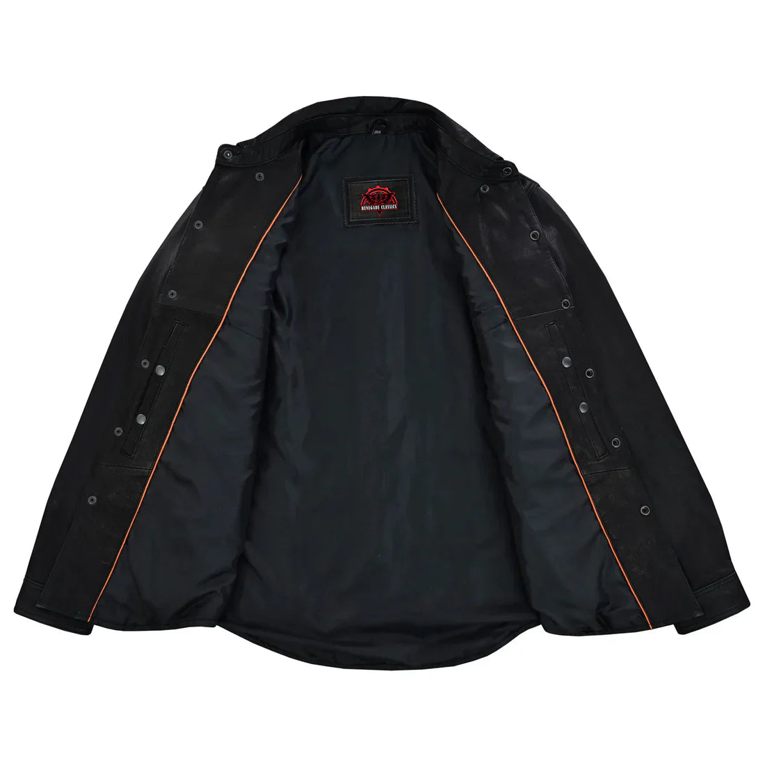 Men's Premium Lightweight Black Leather Shirt