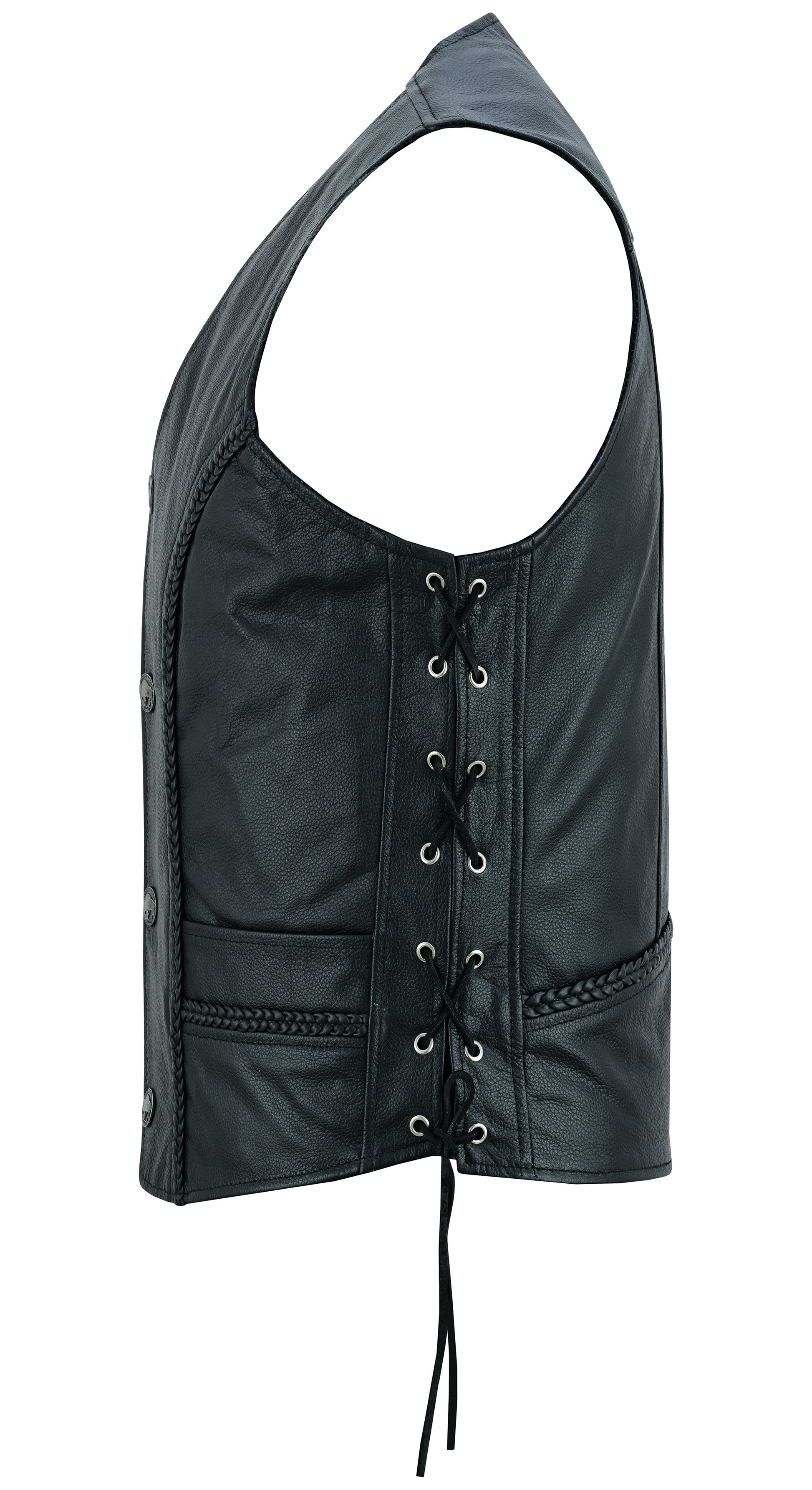 Rustler Leather Motorcycle Vest