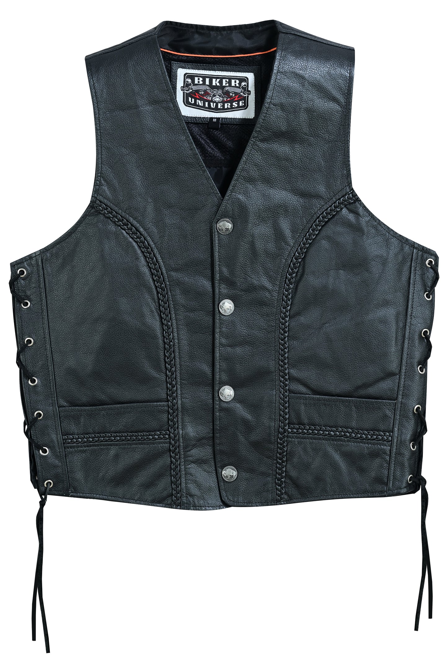 Rustler Leather Motorcycle Vest