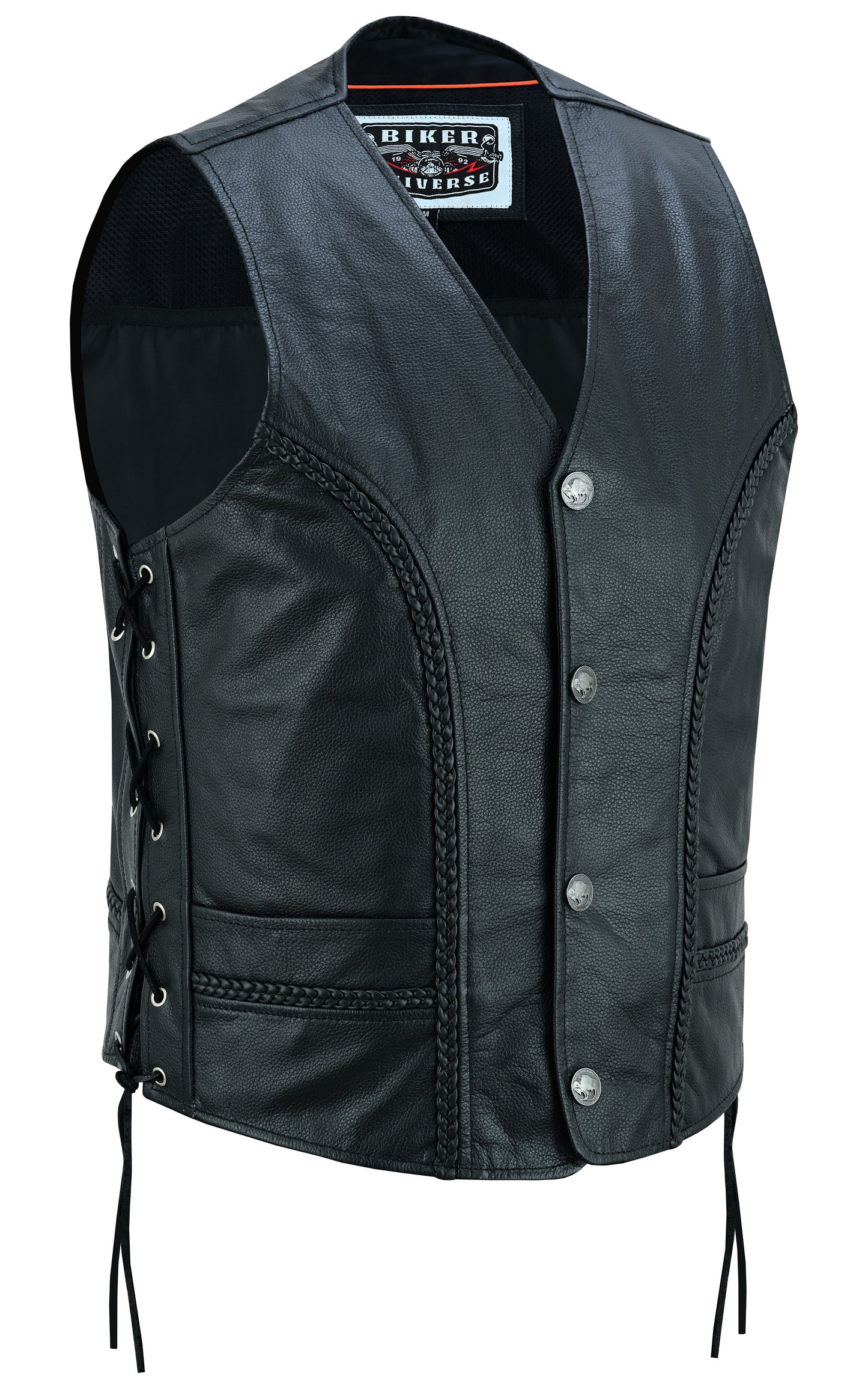 Rustler Leather Motorcycle Vest