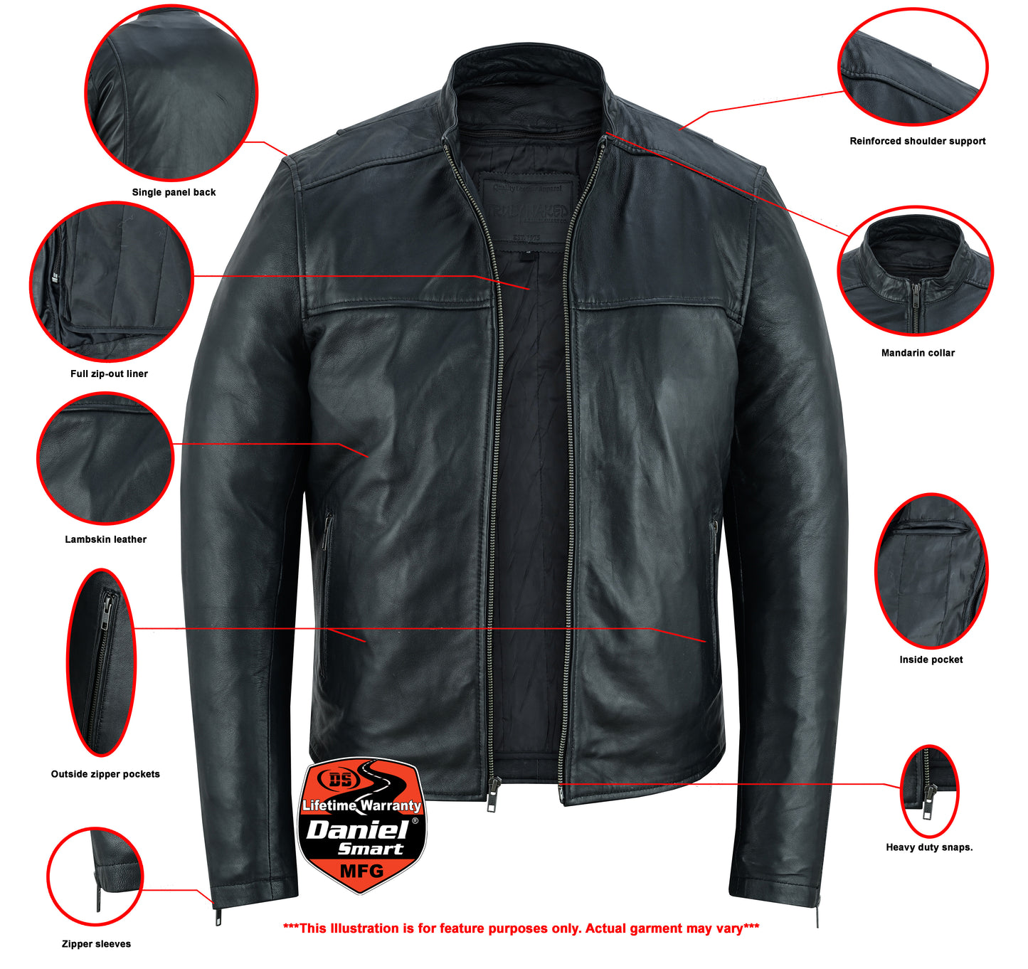 Wanton Men's Fashion Leather Jacket