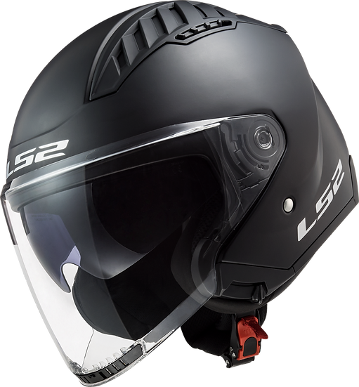 Copter Solid Open Face Motorcycle Helmet W/ SunShield Matte Black