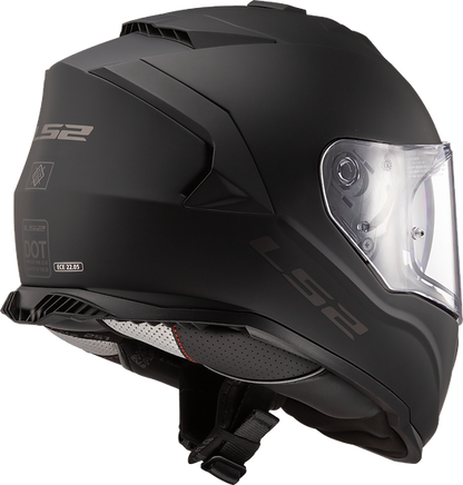 Assault Solid Full Face Motorcycle Helmet W/ SunShield Matte Black