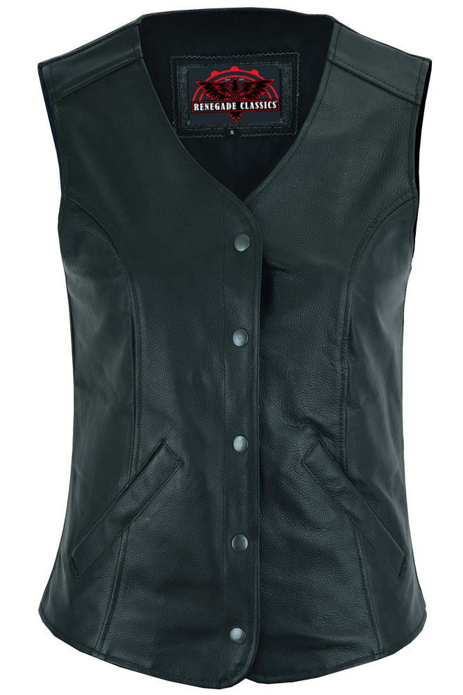 Women's Stylish Longer Body &frac34; Vest - Plain Sides