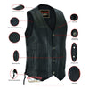 RC142 Men's Single Back Panel Concealed Carry Vest (Buffalo Nickel Head Snaps)