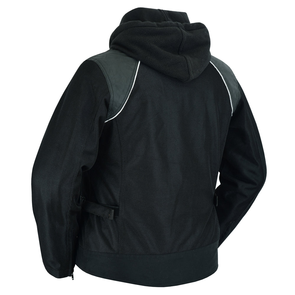 Darkstream Women's Mesh  Motorcycle Jacket - Black/ Black Tone Reflective