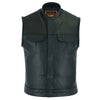 RC189A Concealed Snap Closure, Milled Cowhide, Scoop Collar & Hidden Zipper