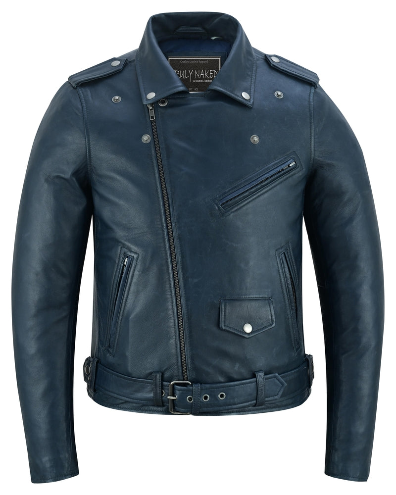 Moonlight Women's Navy Blue Fashion Leather Jacket