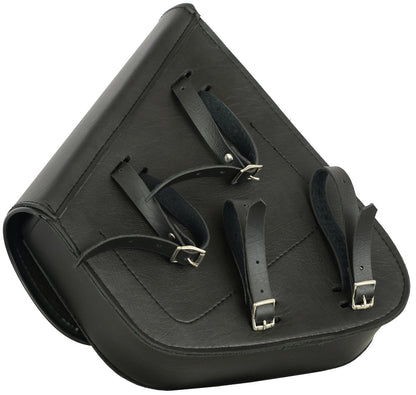 Left Side Synthetic Leather Swing Arm Bag W/ Buffalo Snaps