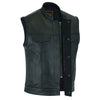 RC189A Concealed Snap Closure, Milled Cowhide, Scoop Collar & Hidden Zipper