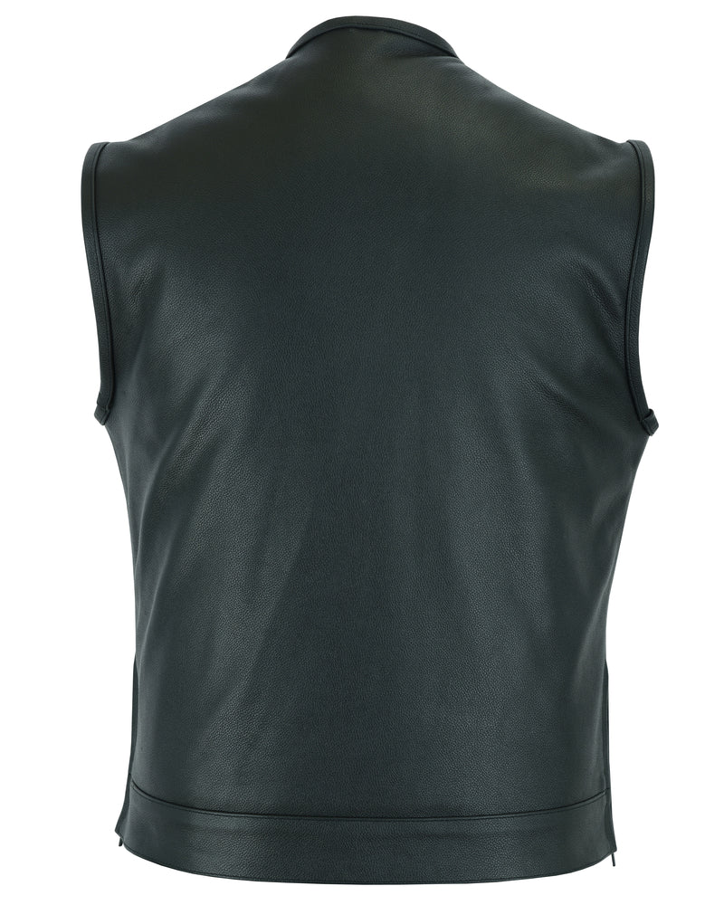 Eclipse Black Motorcycle Vest - Hidden Smart Access Pockets & Durable Lining