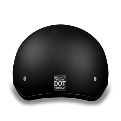 D1-B DOT Approved Daytona Skull Cap Helmet – Dull Black