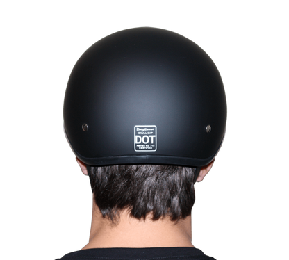 D1-B DOT Approved Daytona Skull Cap Helmet – Dull Black