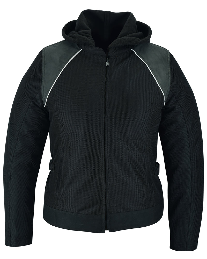 Darkstream Women's Mesh  Motorcycle Jacket - Black/ Black Tone Reflective