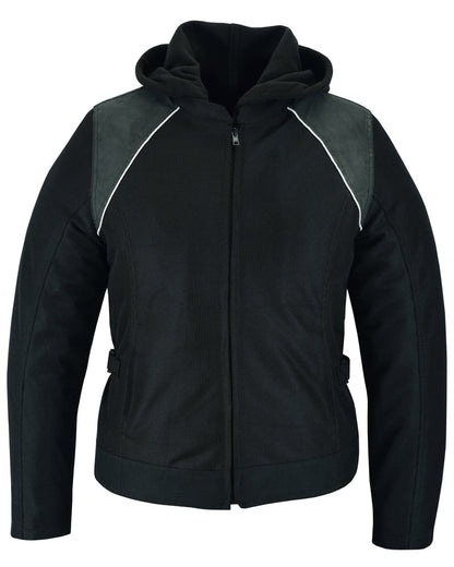 Darkstream Women's Mesh  Motorcycle Jacket - Black/ Black Tone Reflective