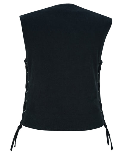 DM947 Women's 6 Pocket Denim Utility Vest - Black