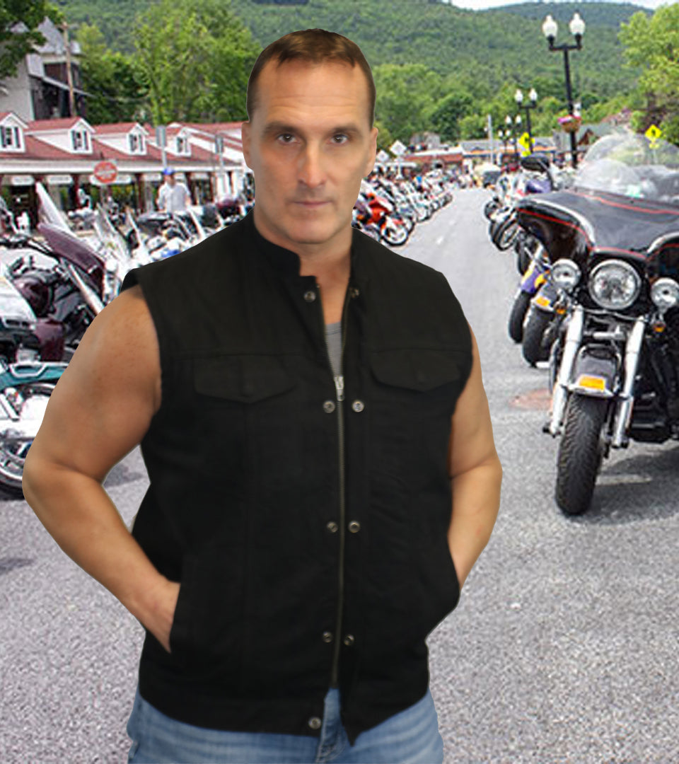 Grinder Denim Motorcycle Vest
