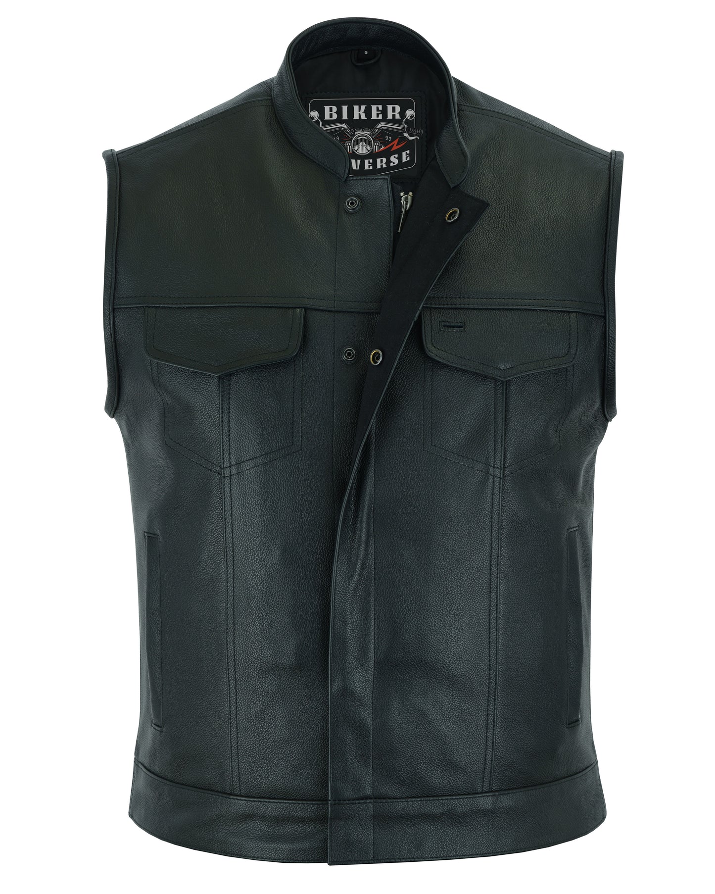 Biker Universe Pick Leather Motorcycle Vest