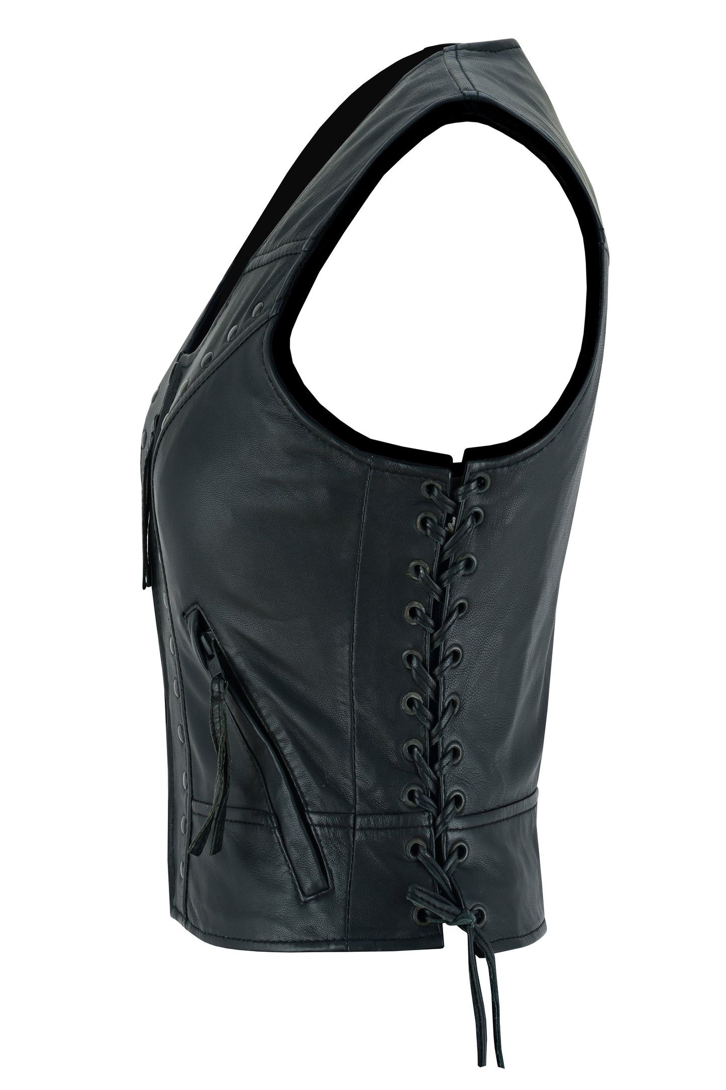 Women's Lightweight Vest with Rivets Detailing