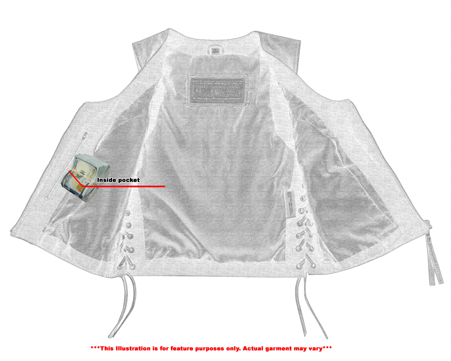 Women's Lightweight Vest with Rivets Detailing