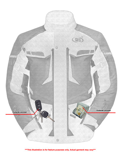 DS4616 Advance Touring Textile Motorcycle Jacket for Men – Hi-Vis