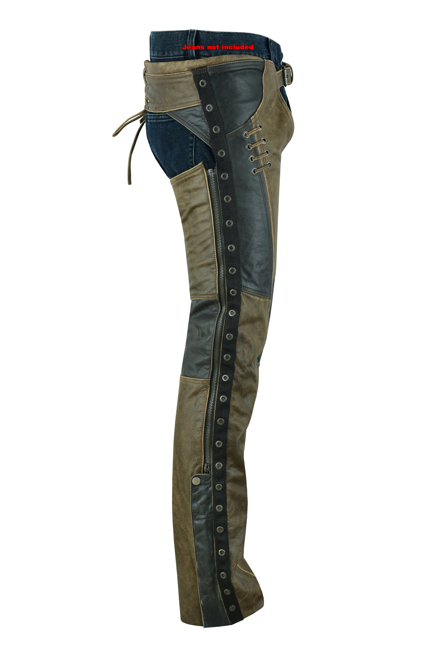 Women's Stylish Lightweight Hip Set Chaps- Two Tone