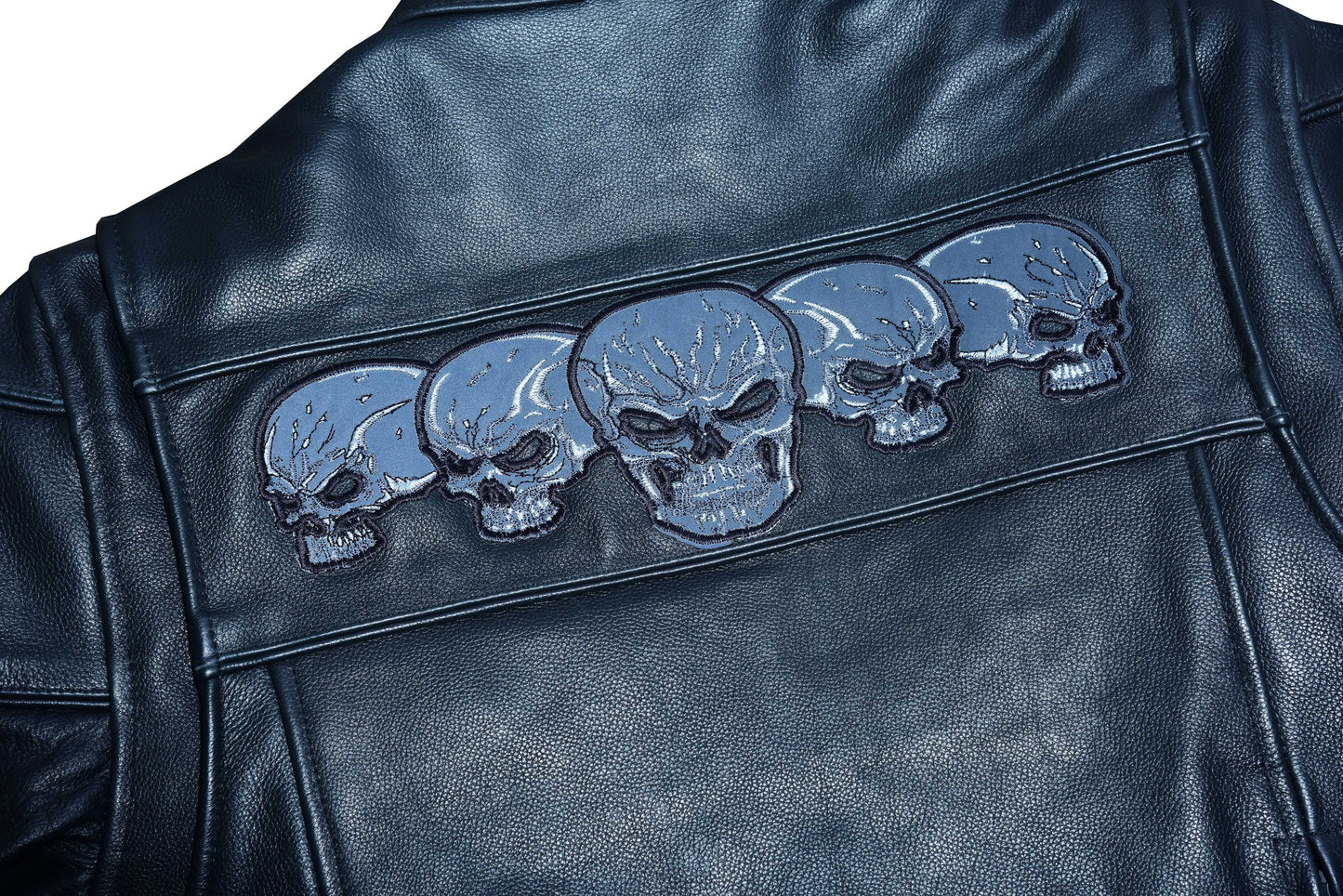 Men's Scooter Jacket w/Reflective Skulls